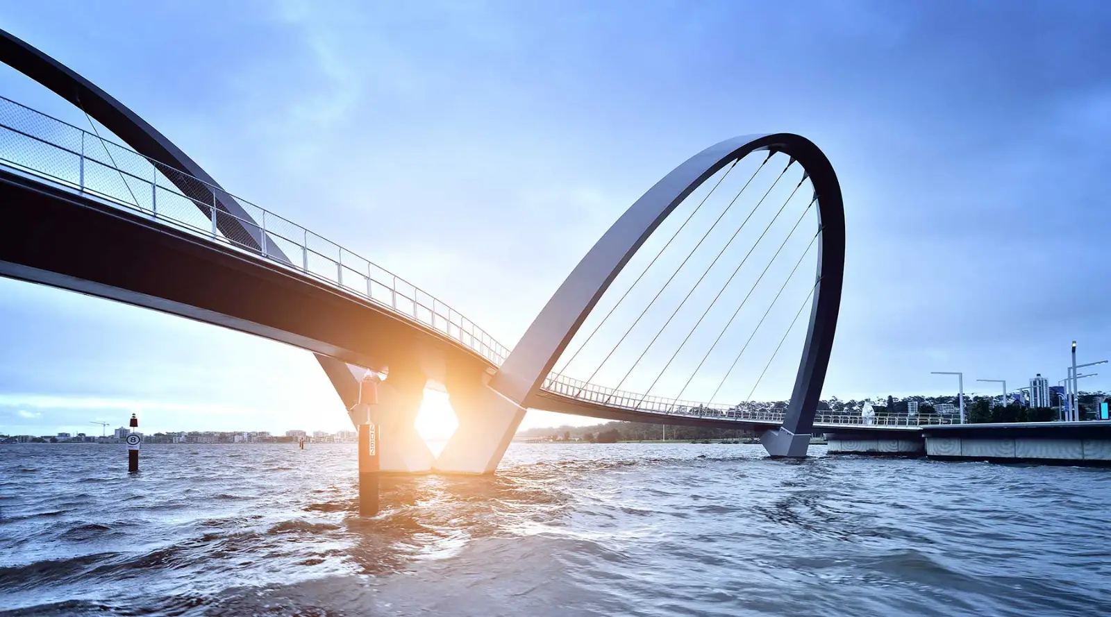 Elizabeth Quay Bridge on the Swan River, Perth